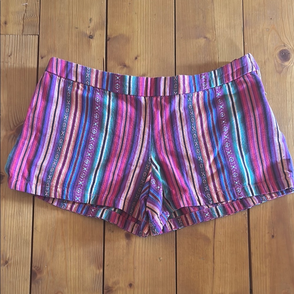 Free People High Waist Pink and Purple Shorts